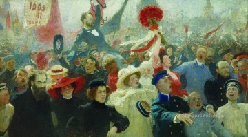  1907 Lienzo - manifestación 17 de octubre 1905 1907 Ilya Repin
